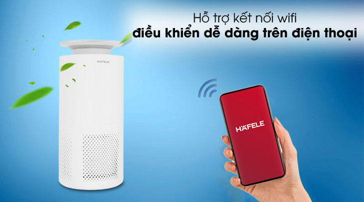 Máy lọc không khí Hafele CF-8126s (537.82.720) có hỗ trợ kết nối wifi với ứng dụng Hafele Smart Living trên điện thoại