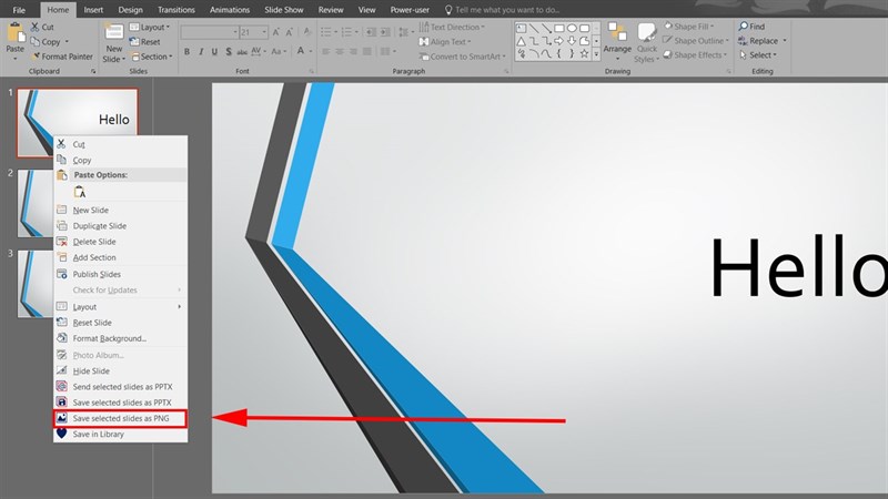 Cách xuất một slide bất kỳ trong PowerPoint sang file PNG