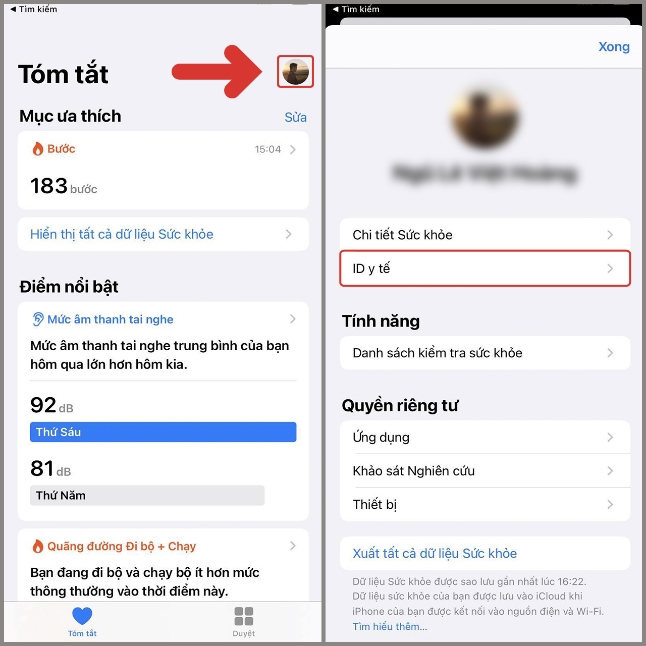 theo dõi sức khỏe trên iPhone