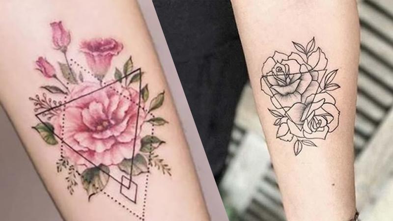 Hình xăm hoa hồng đỏ ở bắp tay cho nữ  Tattoo Gà