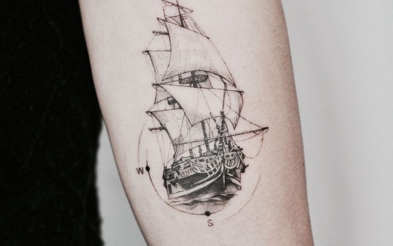 Best 53 hình xăm thuyền buồm dành cho nam và nữ đẹp nhất  Tatuagem de  navio Tatuagem náutica Tatuagem casal