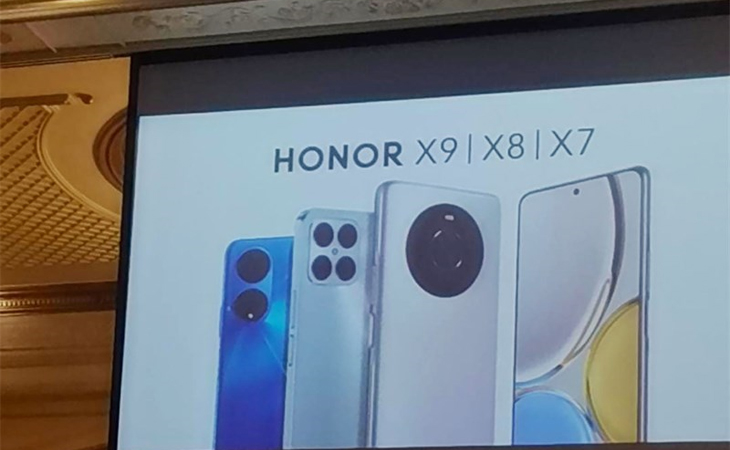 Hình ảnh điện thoại Honor X7, X8 và X9 5G mới.