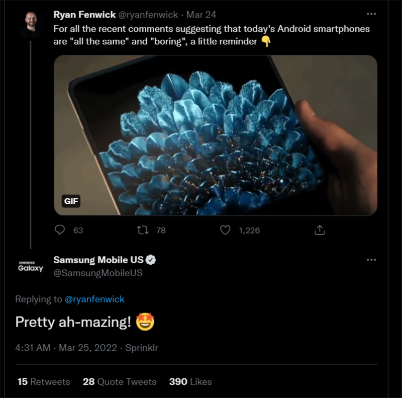Samsung PR nhầm cho OPPO Find N trong một video trên twitter