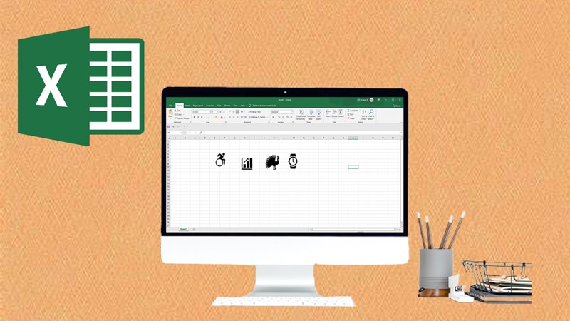 Cách chèn icons, biểu tượng vào Excel