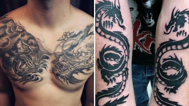 châu á rồng hổ  Tattoo style art Trendy tattoos Japanese tattoo designs