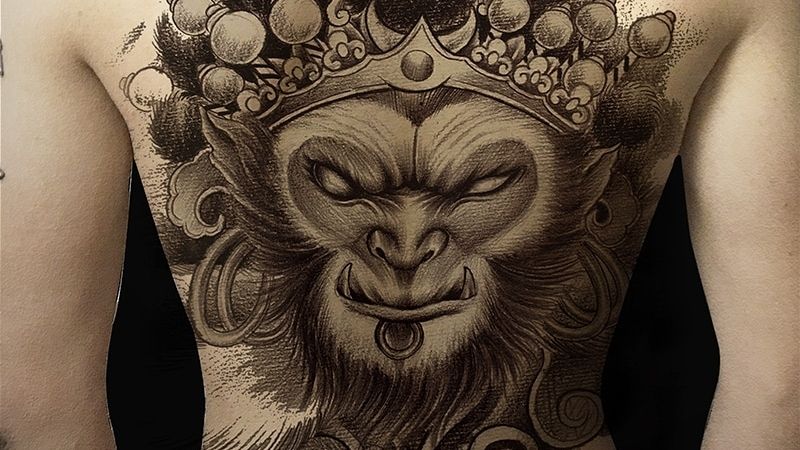 Thiết kế hình xăm khỉ đột mang nét độc đáo pha chút hoang dại