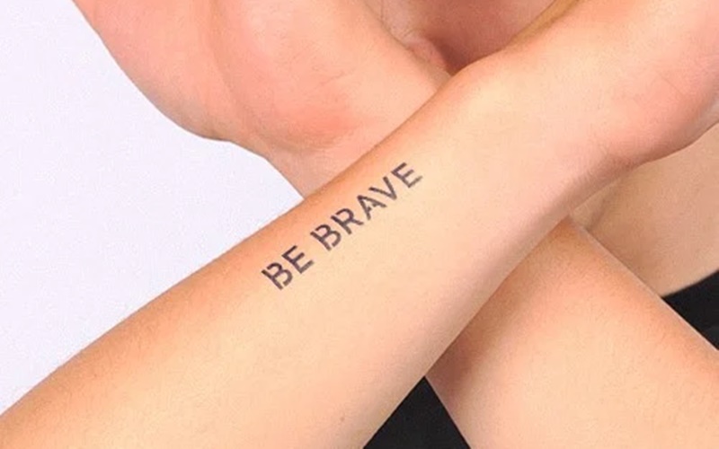 Be Brave Temporary Tattoo set of 3 - Etsy