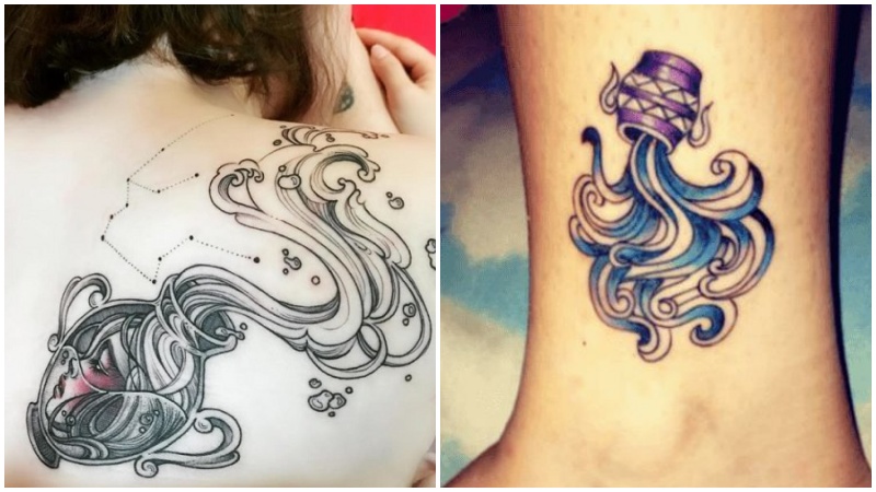 Album hình xăm cung Bảo Bình đẹp nhất  Aquarius tattoo Tattoos for guys  Tattoos for women