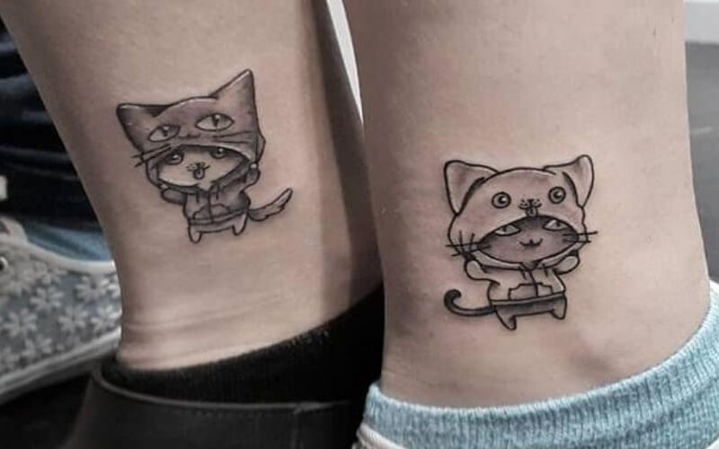 Hình xăm dán tattoo mini sói K40