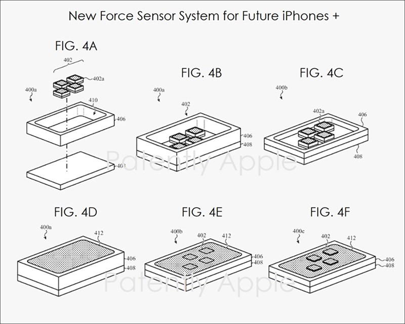 Bằng sáng chế về cảm biến áp suất chất lỏng vi cơ điện tử của Apple (Ảnh: Patently Apple)