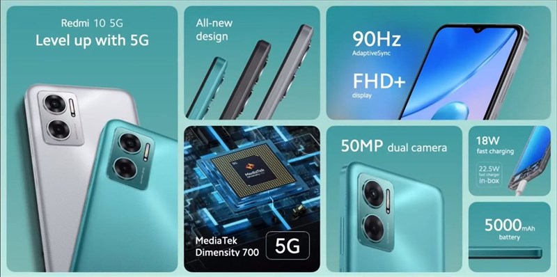 Redmi 10 5G cấu hình chip Dimensity 700 Redmi 10 5G cấu hình chip Dimensity 700