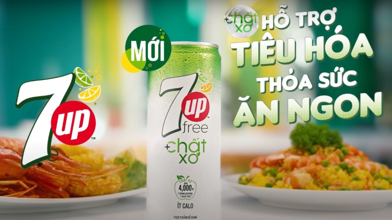 Nước ngọt 7Up ít calo bổ sung chất xơ hiện đã có mặt tại thị trường Việt Nam