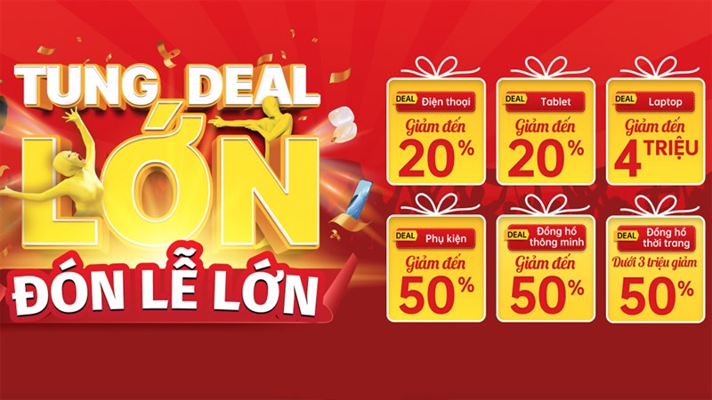 Tháng 4 sale rộn ràng: Điện thoại, Laptop, Đồng hồ... giảm lớn đến 50%