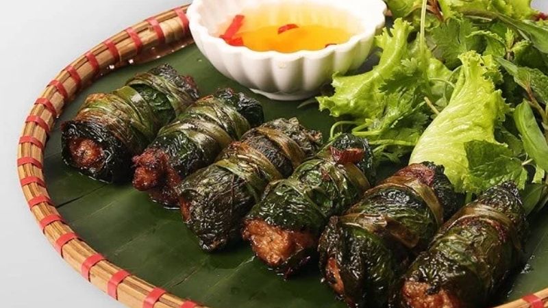 Delicious and aromatic beef wrapped in betel leaf