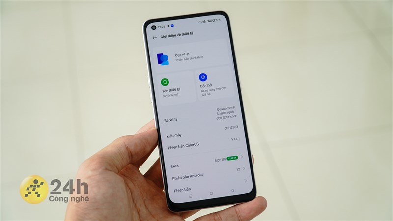 OPPO Reno7 4G có cấu hình ổn với Snapdragon 680.