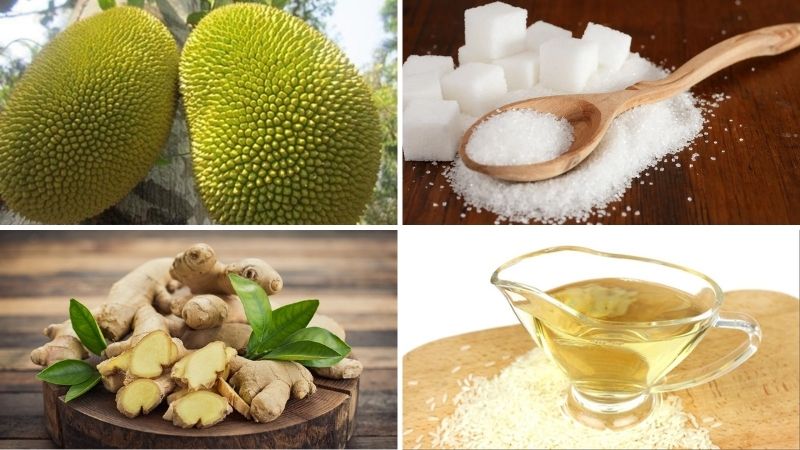 Ingredients for sugar jackfruit