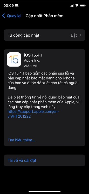 iOS 15.4.1 chính thức ra mắt