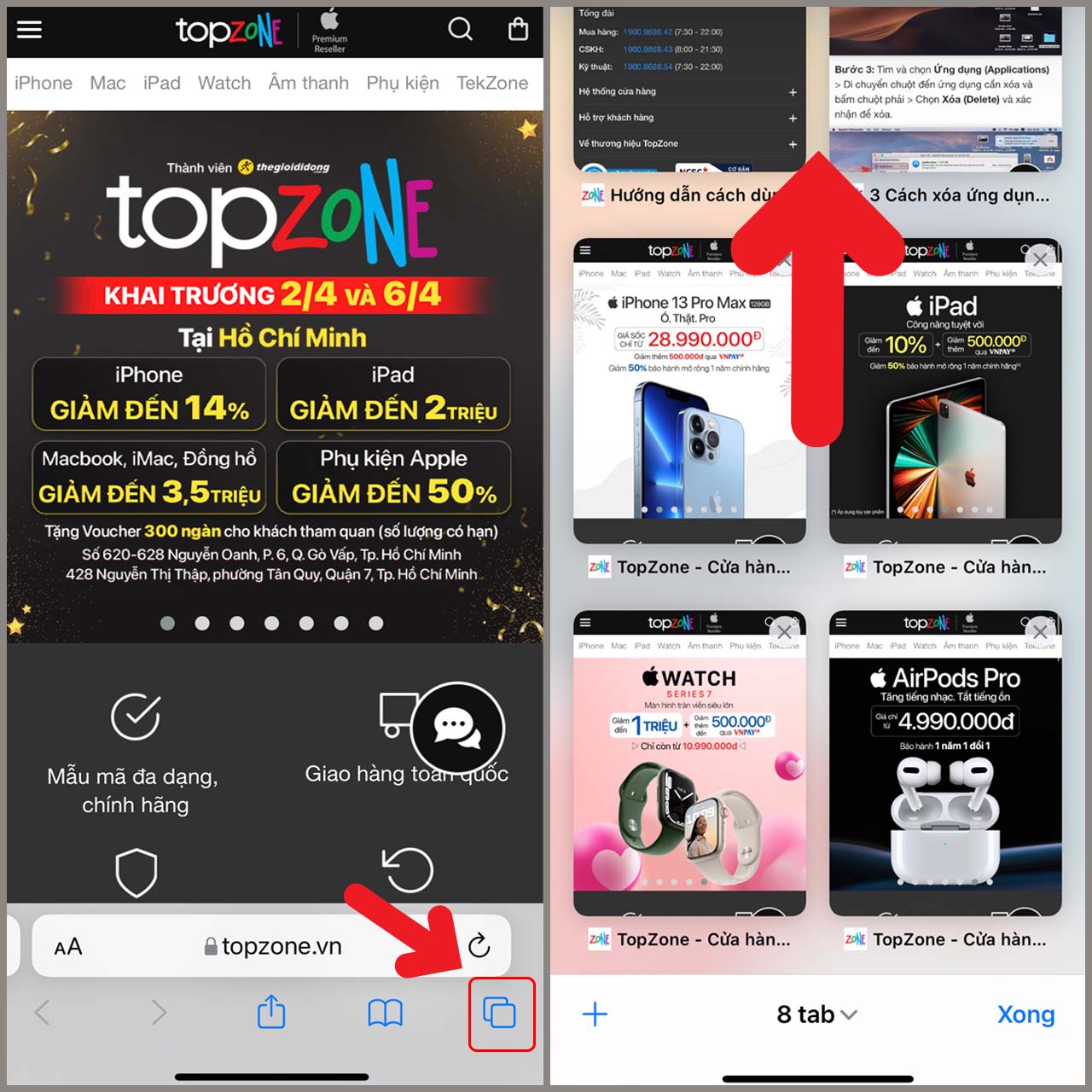 Cách tìm tab nhanh trên Safari cực đơn giản Cách tìm tab nhanh trên Safari cực đơn giản