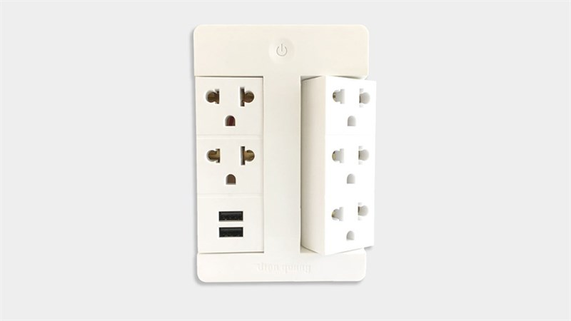 Ổ Cắm Xoay 90 Độ Thông Minh Điện Quang Apollo ĐQ SPS1.1 05 USB WiFi
