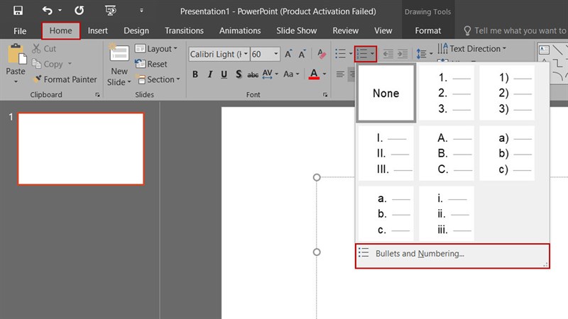 Cách tạo ký tự đầu dòng tự động (số, chữ cái, biểu tượng,...) trong powerpoint 