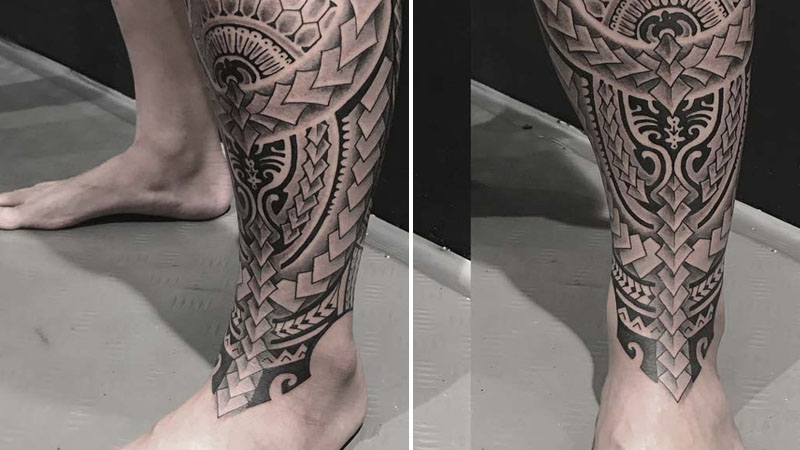 30 hình xăm Maories bắp chân cuốn hút và sành điệu