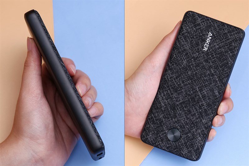 Anker PowerCore Slim A1244 được bo 4 góc cùng bề mặt làm bằng vải Fabric chống chầy Anker PowerCore Slim A1244 được bo 4 góc cùng bề mặt làm bằng vải Fabric chống chầy