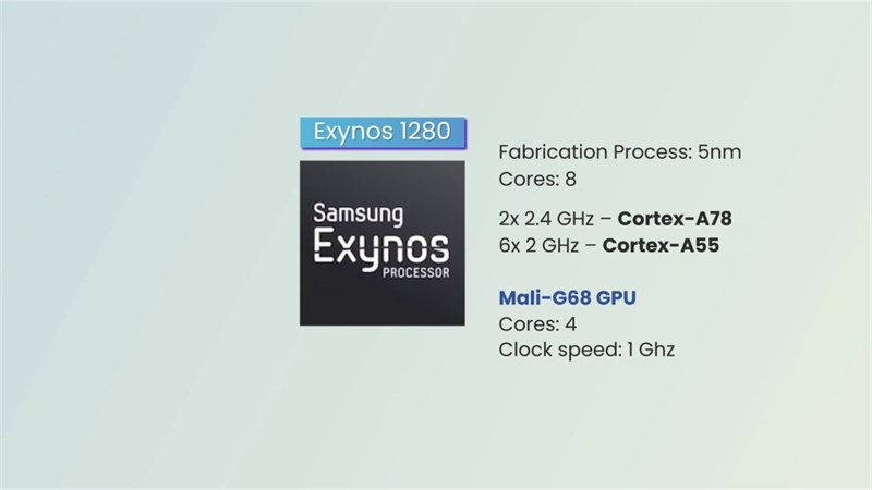 Galaxy M33 5G cấu hình chip Exynos 1280