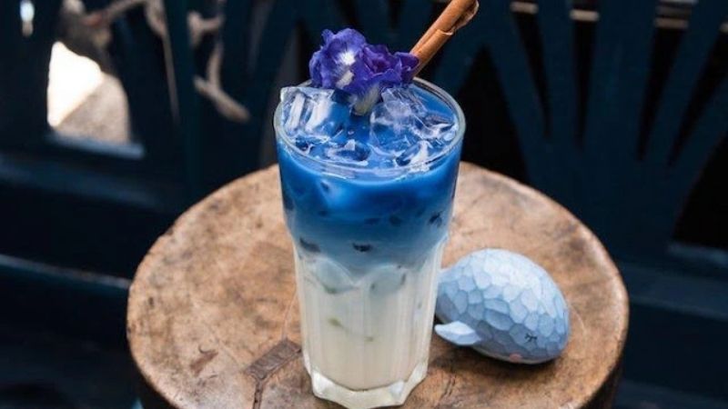 How to make butterfly pea flower latte easy to make, super simple recipe