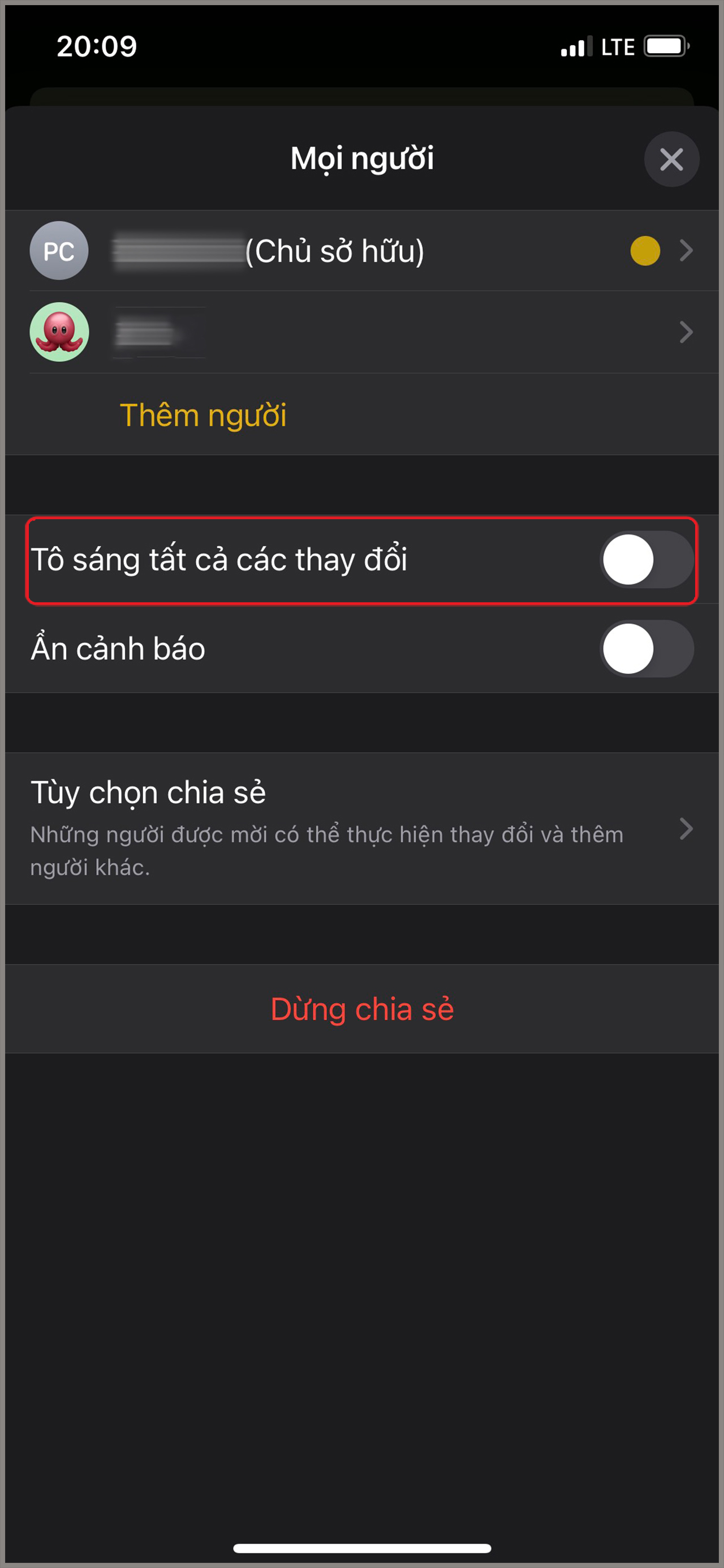 Chia sẻ ghi chú trên iPhone