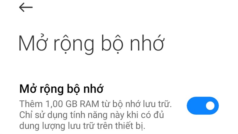 Mở rộng bộ nhớ