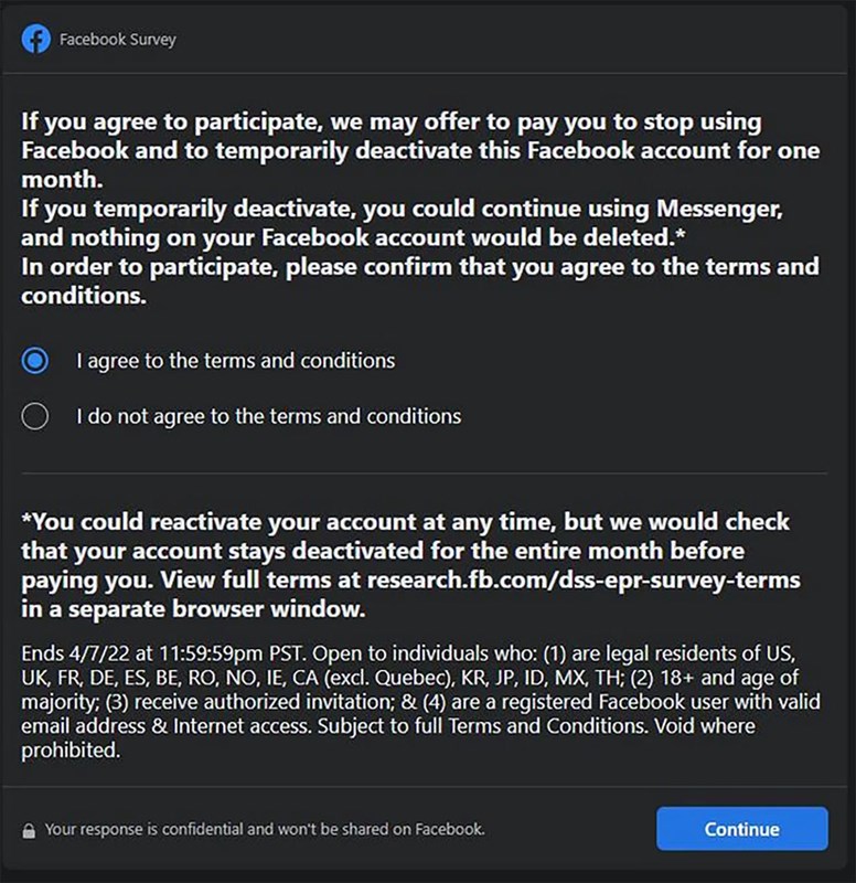 Facebook trả ngay 1 triệu cho ai khoá tài khoản trong vòng 1 tháng