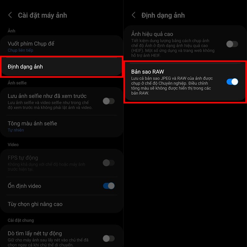 Chụp ảnh RAW cho chất lượng cao hơn