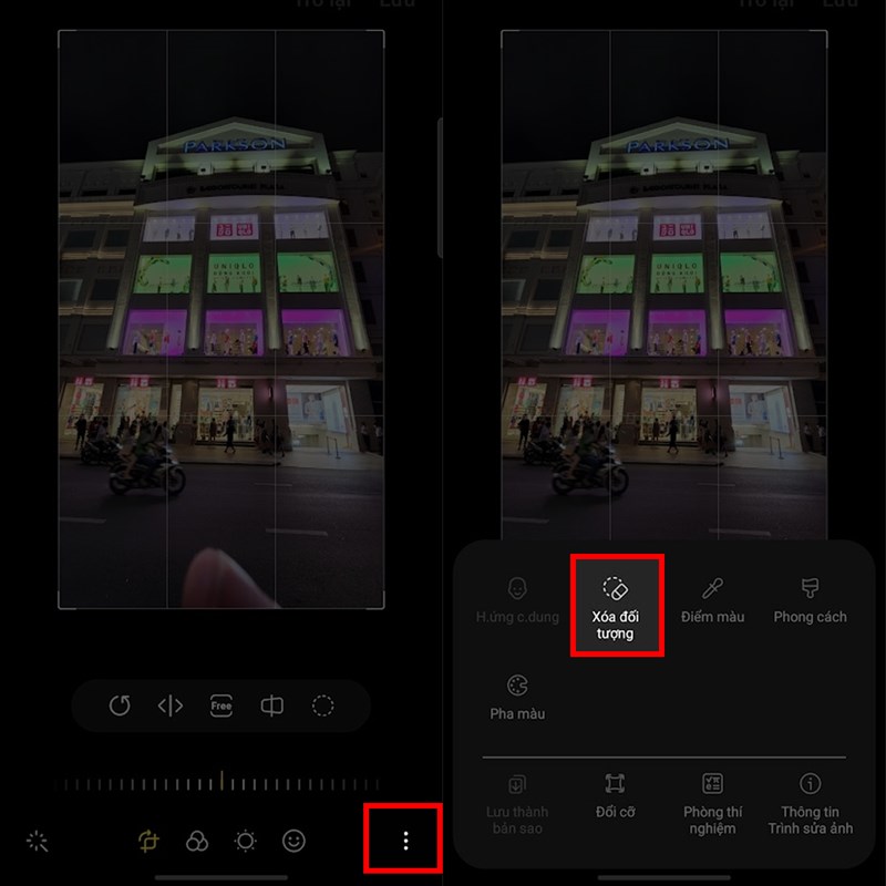 Xóa chi tiết thừa