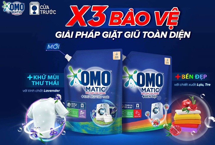 Nước giặt Omo Matic dành cho cửa trước Nước giặt xả Omo Matic dành cho cửa trước