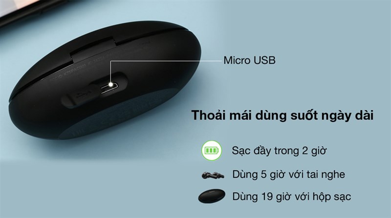 Thời lượng pin trên Belkin Soundform Move PAC001 rất ấn tượng với 5 tiếng dùng liên tục và chỉ mất 2 tiếng sạc đầy