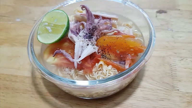 Thành phẩm bún riêu mực khô