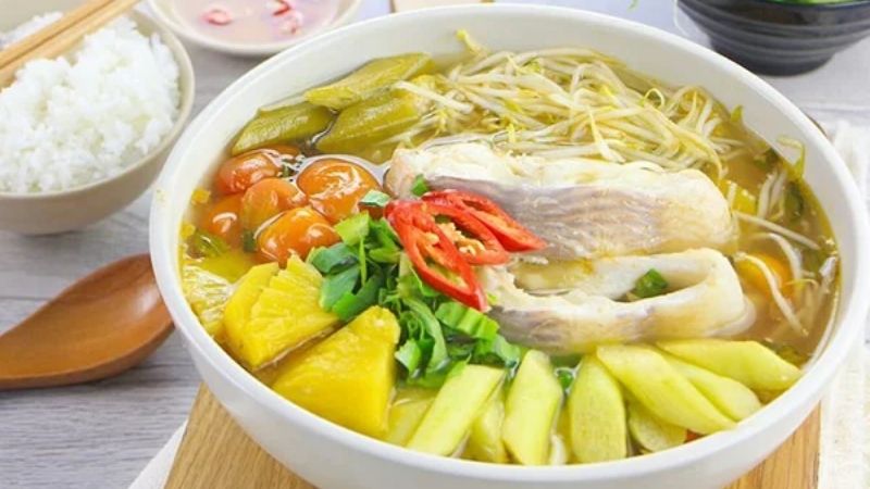 Canh chua cá diêu hồng