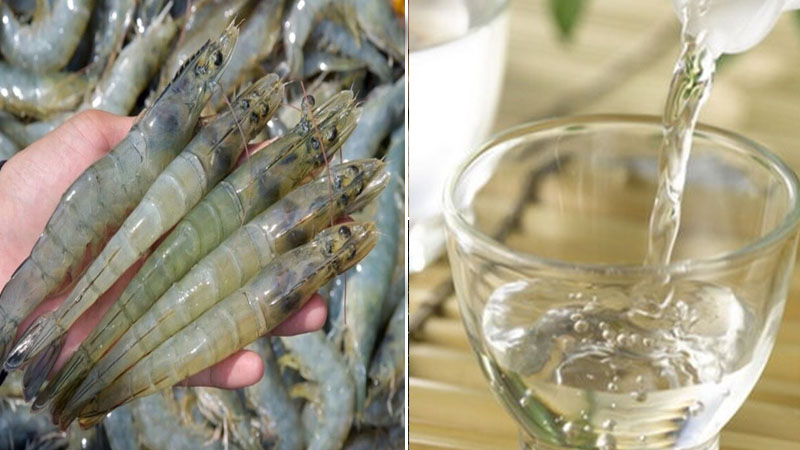 Ingredients for shrimp paste from fresh shrimp
