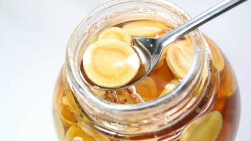How to make dry ginseng soaked in honey simple, good for health