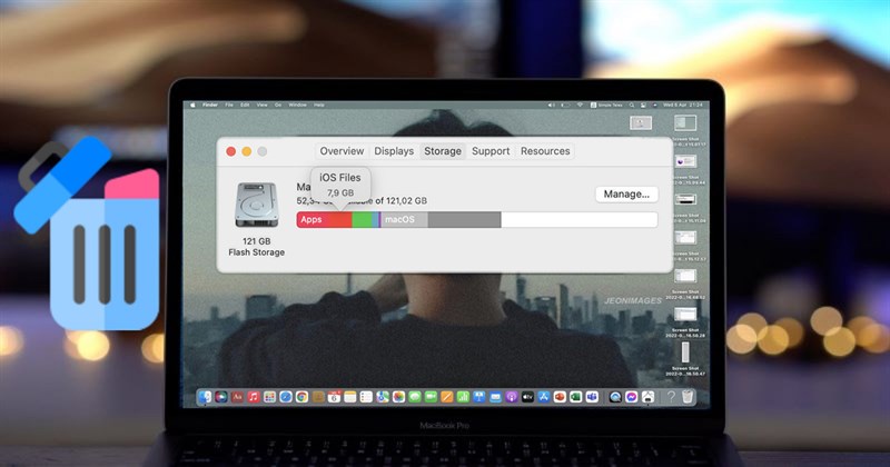 cách xóa ios file trên macbook