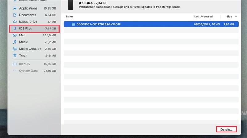 Hướng Dẫn Cách Xóa Ios Files Trên Macbook Khi Không Cần Thiết Cực Dễ