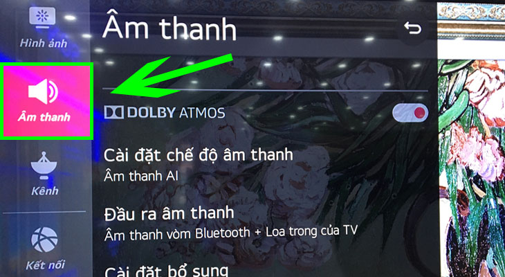 Bạn hãy chọn mục Âm thanh