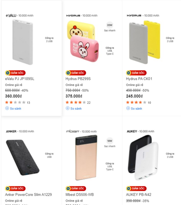 Sạc dự phòng hiện nay không chỉ có dung lượng lớn mà thiết kế cũng rất đẹp mắt.