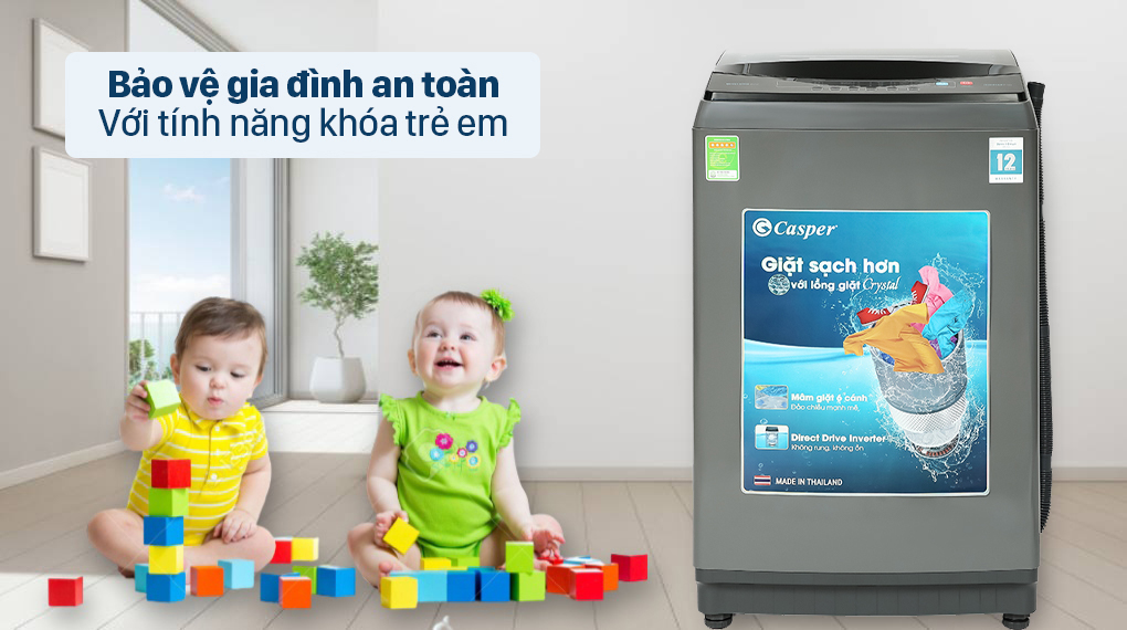 Các công nghệ nổi bật trên dòng máy giặt cửa trên Casper