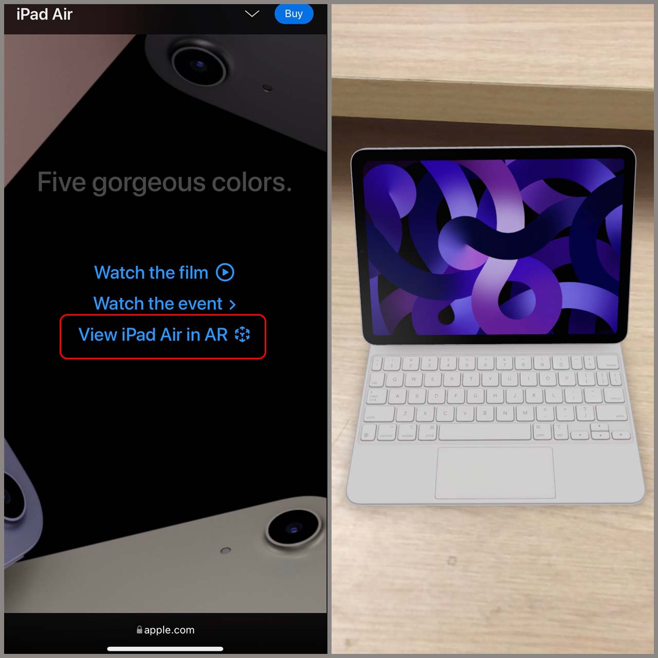 Cách xem iPad Air 5 bằng AR Cách xem iPad Air 5 bằng AR