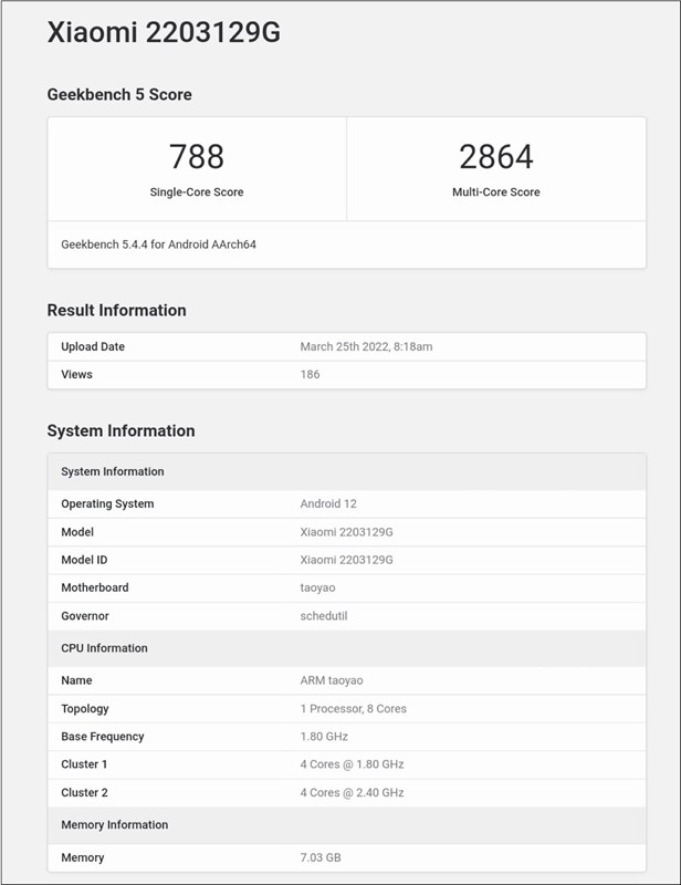 Xiaomi 12 Lite 5G được FCC chứng nhận, cấu hình được hé lộ