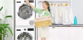 Hướng dẫn để máy giặt và máy sấy chồng lên nhau dễ dàng, đúng cách