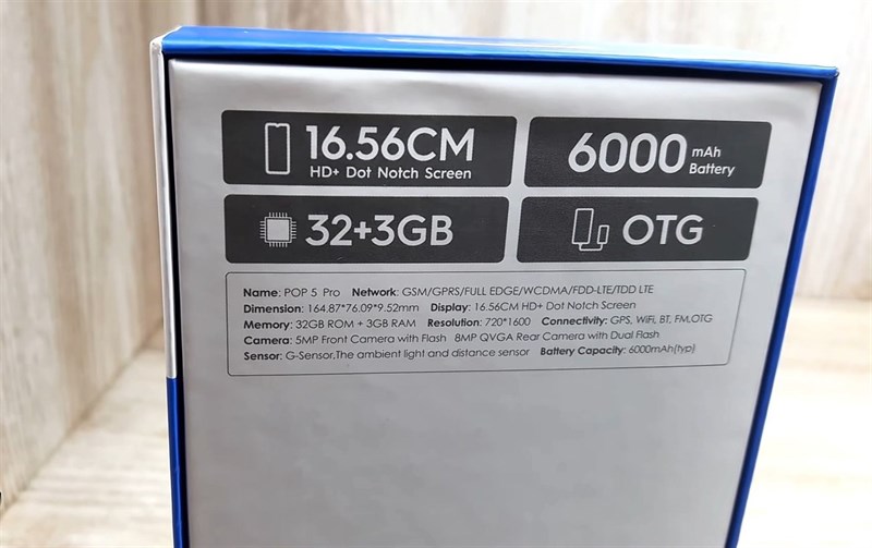 Trên tay Tecno POP 5 Pro: Giá 2.46* triệu, màn hình lớn, pin 6.000 mAh