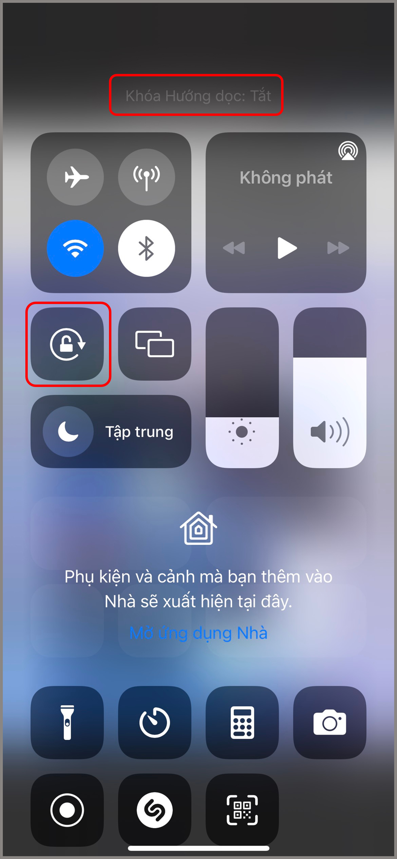 iPhone lỗi khóa hướng dọc 