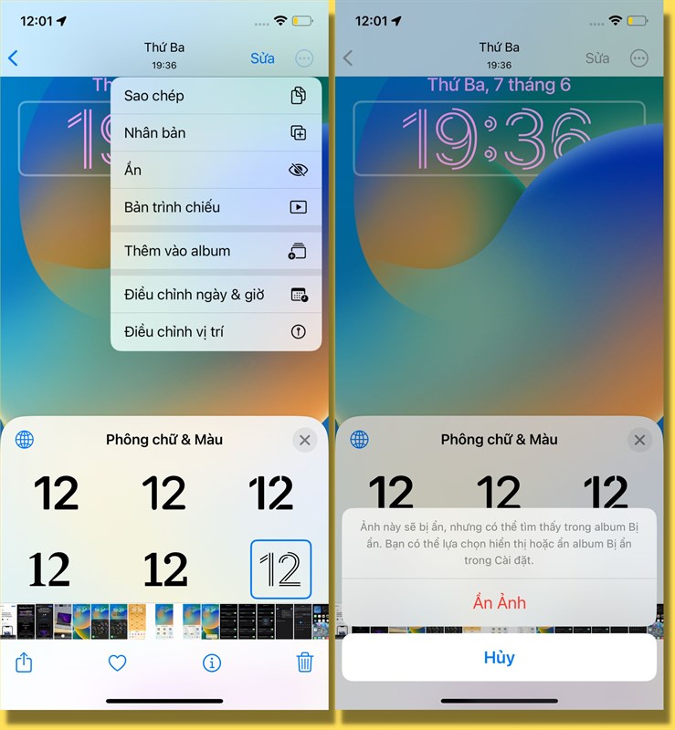 Mình có thể dễ dàng lựa chọn hình ảnh/video cần ẩn.